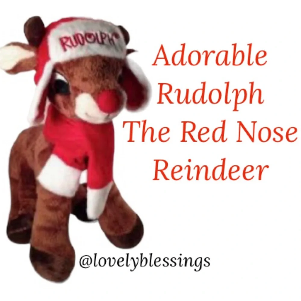 Rudolph The Red Nose Reindeer Stuffed Animal Holiday Christmas Plush Toy
